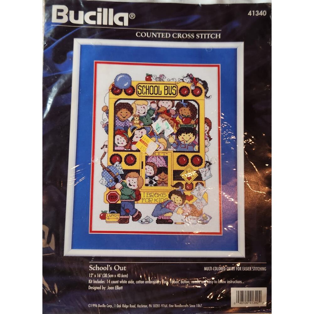 Bucilla Counted Cross‎ Stitch Schools Out